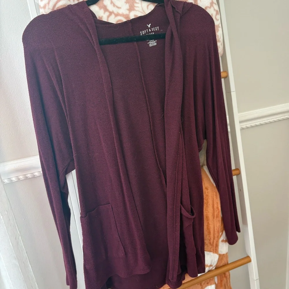 American Eagle Hooded Cardigan
